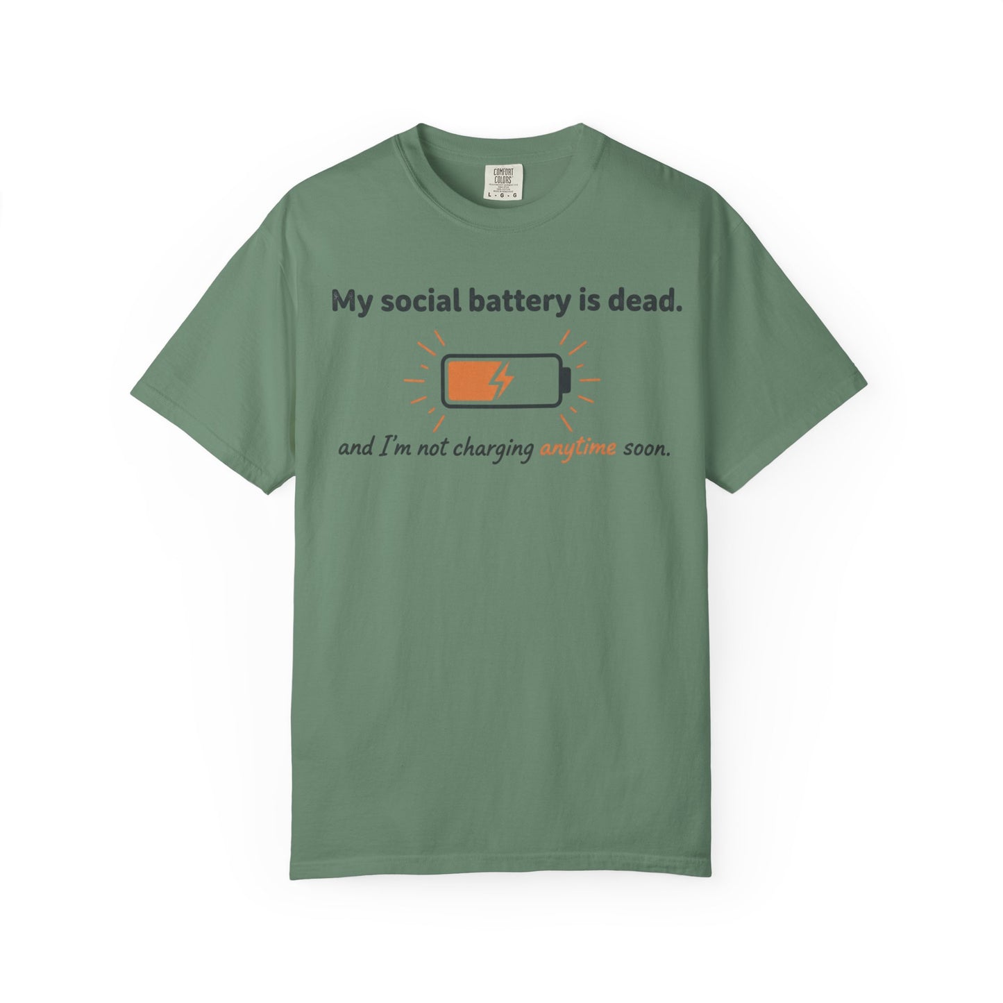 My social battery is dead T-shirt | low battery graphic tee