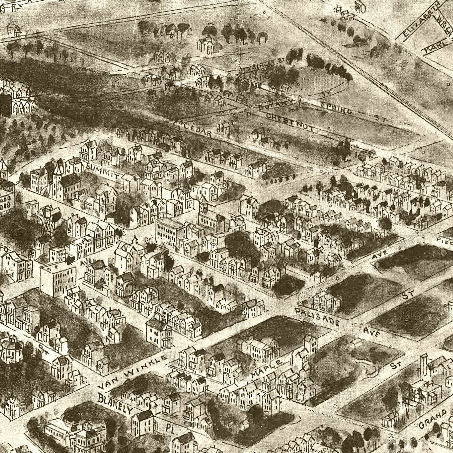 Vintage Map of Garfield, New Jersey 1909