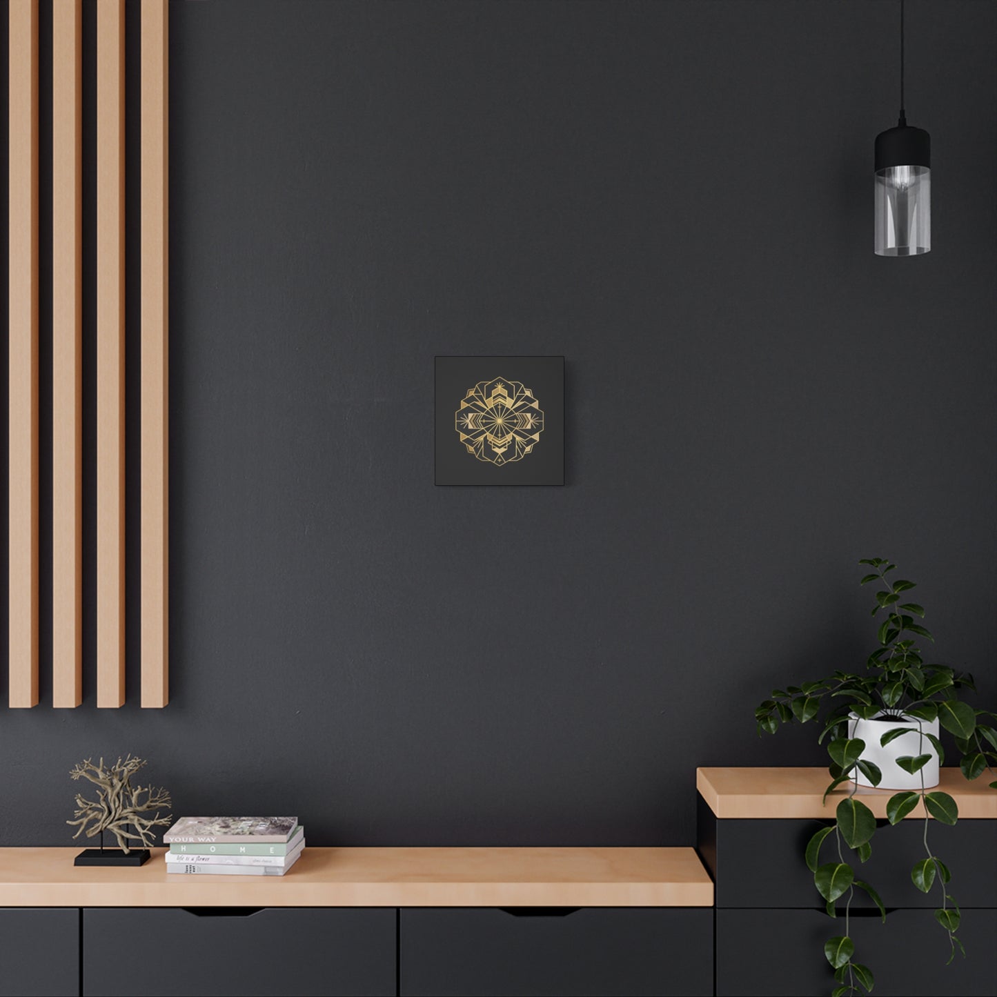 Gold Geometric Mandala Canvas