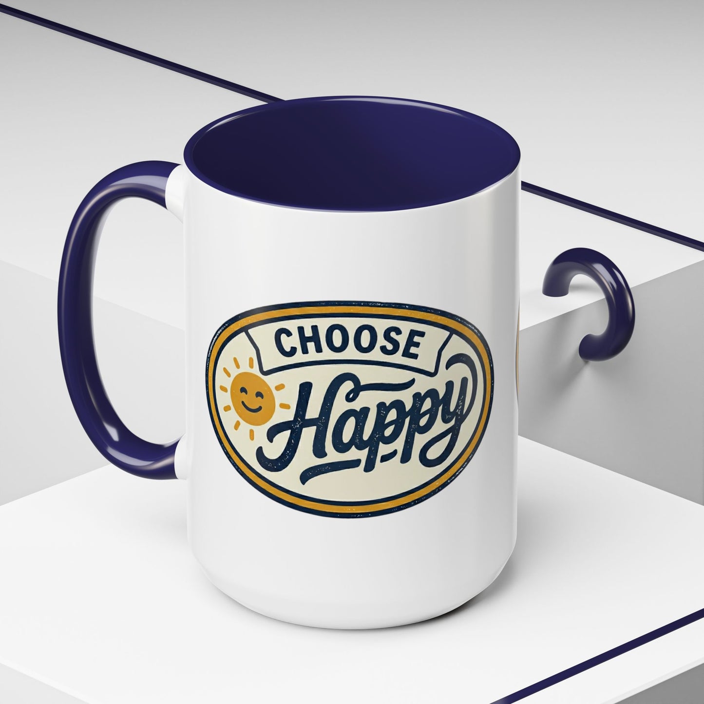 Choose Happy Coffee Mug — Inspirational Ceramic Accent Mug (11/15oz)