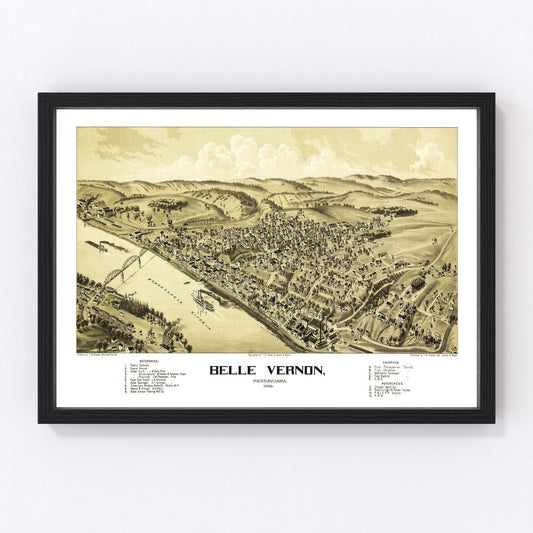 Vintage Map of Belle Vernon, Pennsylvania 1902