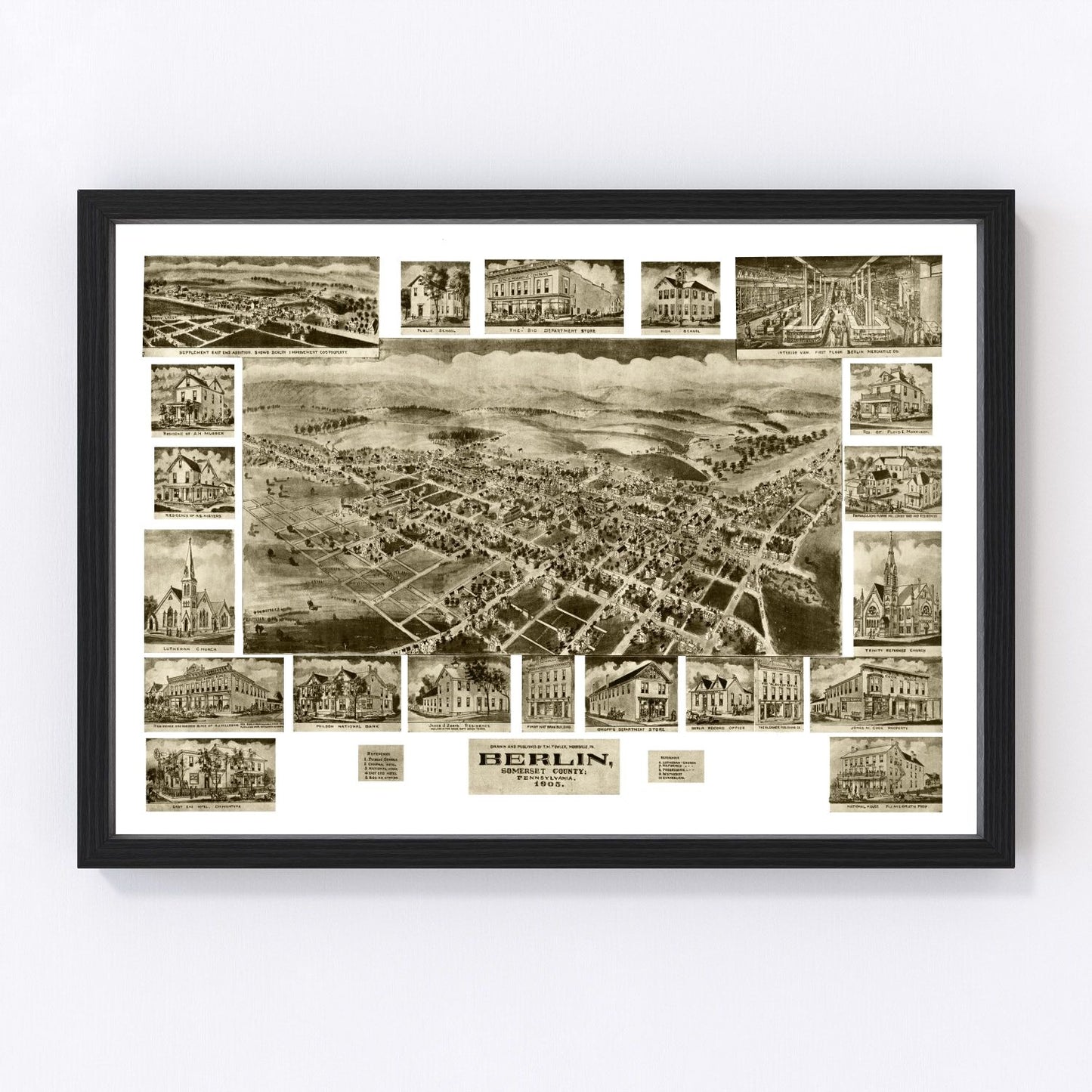 Vintage Map of Berlin, Pennsylvania 1905