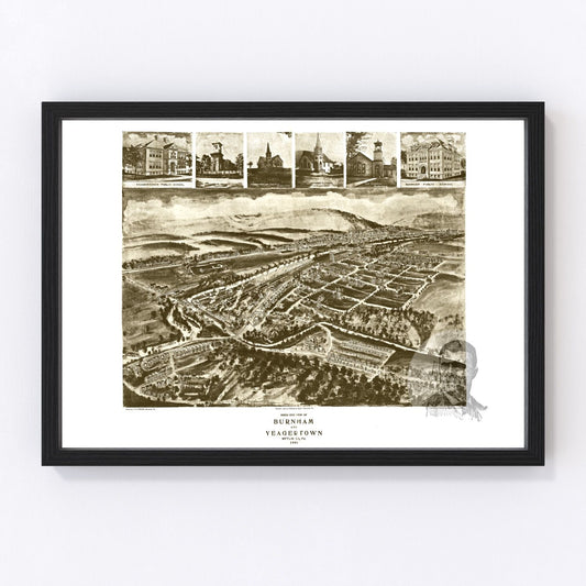 Vintage Map of Burnham, Pennsylvania 1906