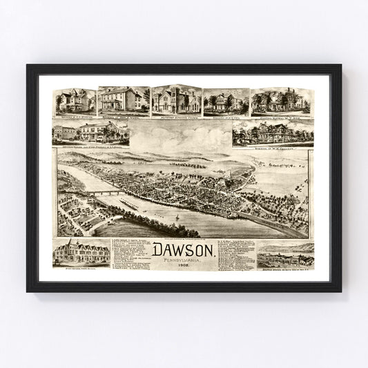 Vintage Map of Dawson, Pennsylvania 1902