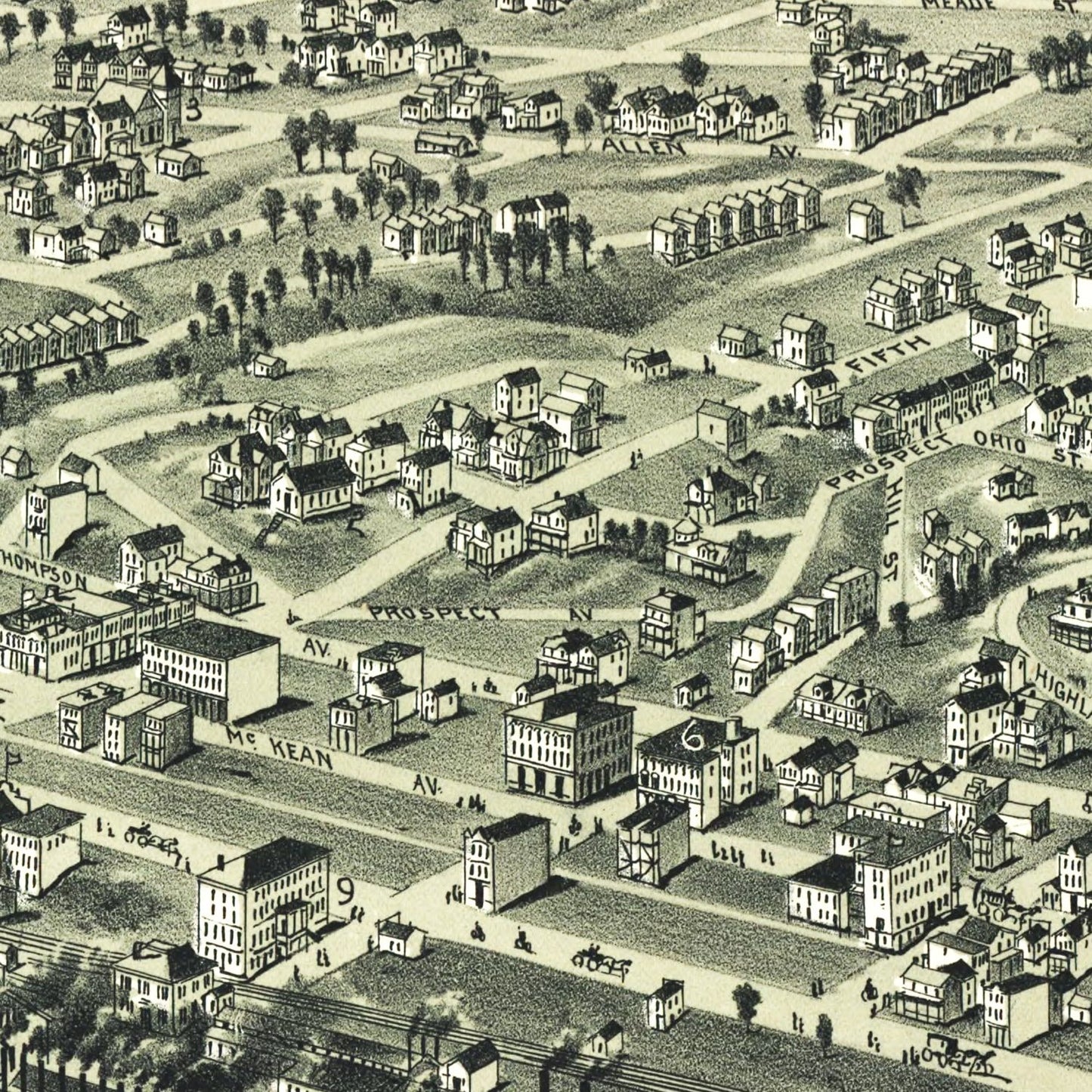 Vintage Map of Donora, Pennsylvania 1901