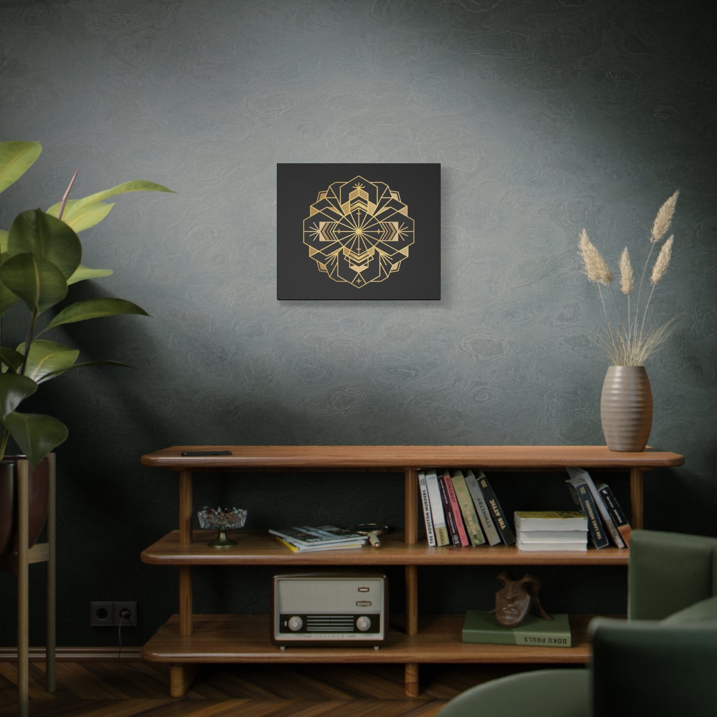 Gold Geometric Mandala Canvas