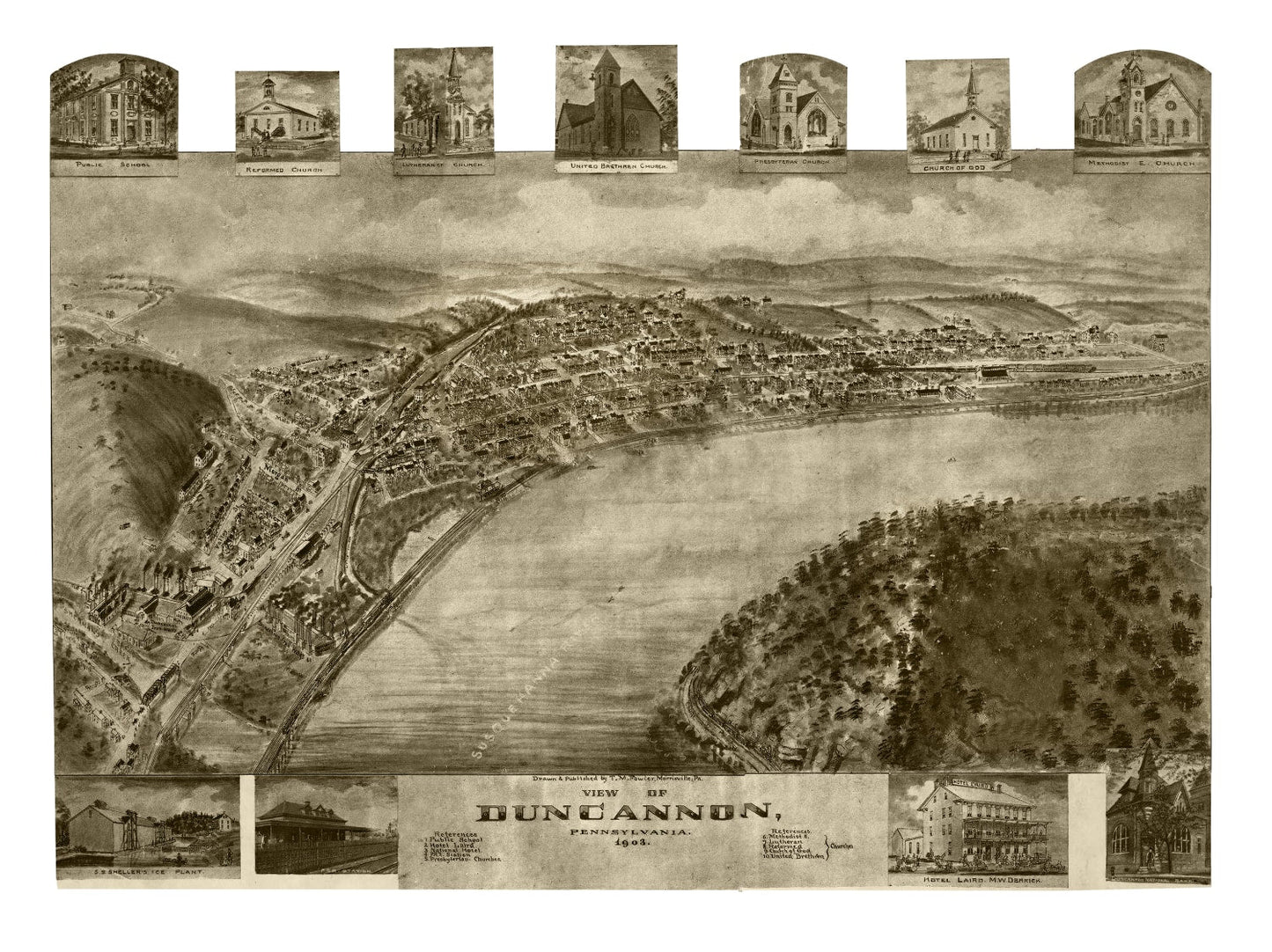 Vintage Map of Duncannon, Pennsylvania 1903