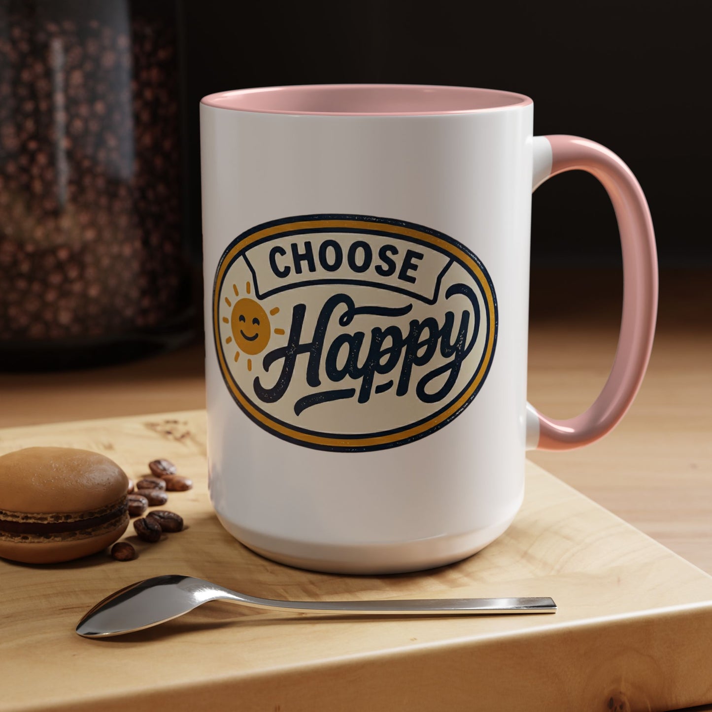 Choose Happy Coffee Mug — Inspirational Ceramic Accent Mug (11/15oz)