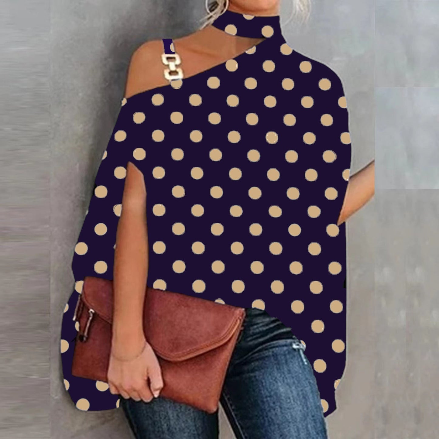 Women's V-Neck Printed Off-Shoulder Vest Top | 6 Prints S–XXL