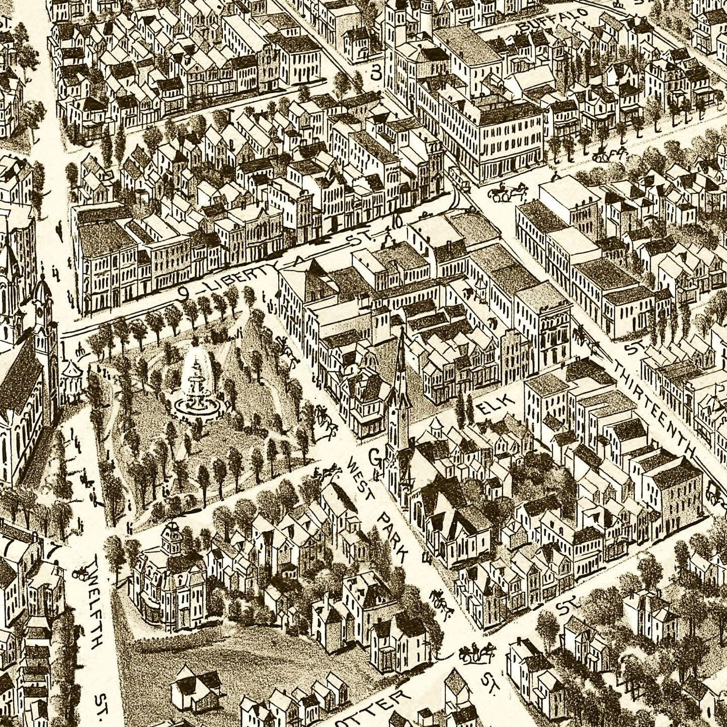 Vintage Map of Franklin, Pennsylvania 1901