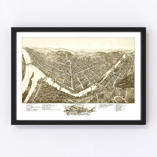 Vintage Map of Franklin, Pennsylvania 1901