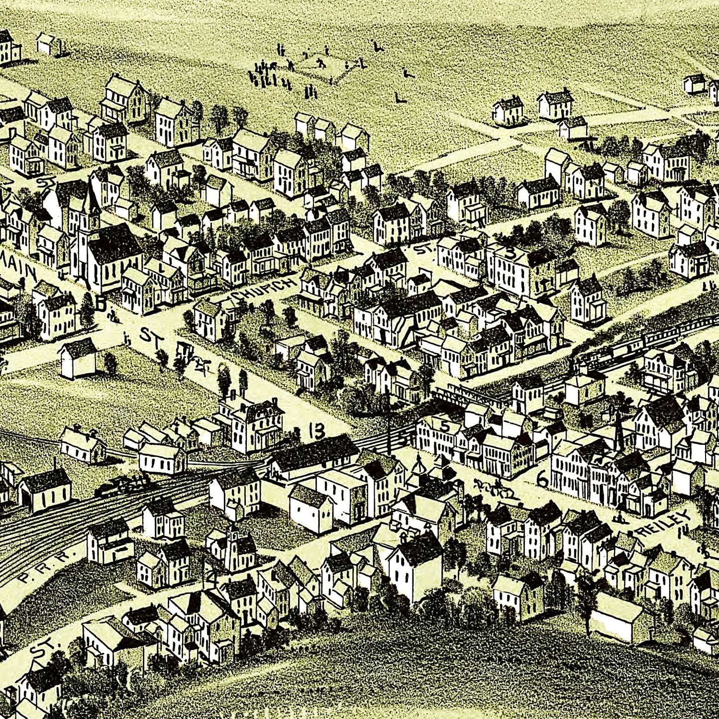 Vintage Map of Gallitzin, Pennsylvania 1901