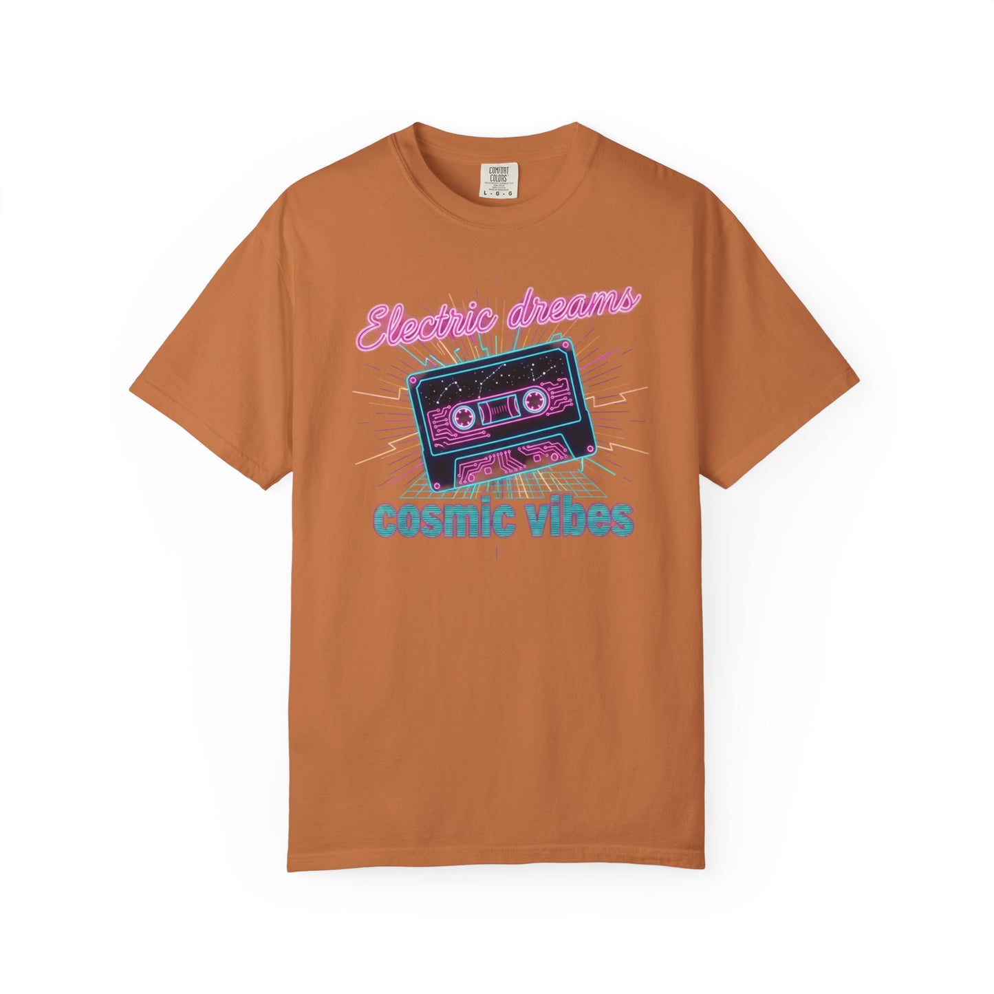 Electric Dreams cassette tape cosmic vibes T-shirt | retro 80s neon