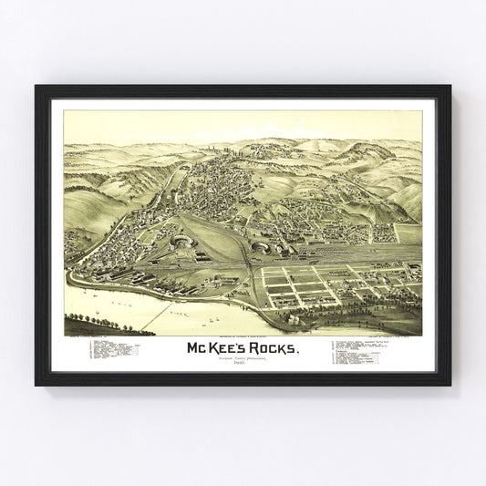 Vintage Map of McKee's Rocks, Pennsylvania 1901