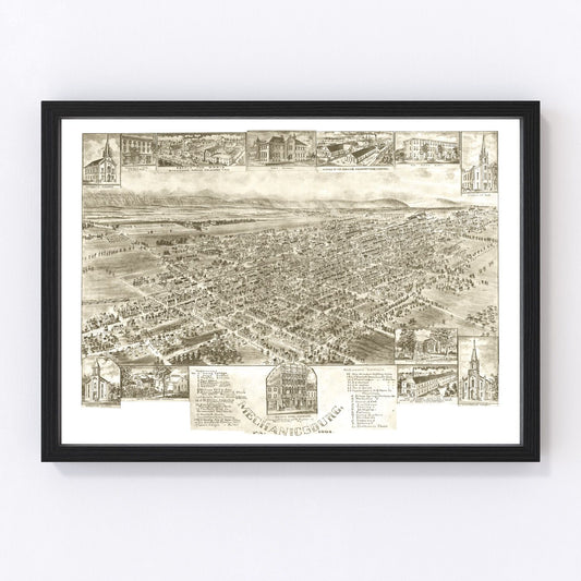 Vintage Map of Mechanicsburg, Pennsylvania 1903