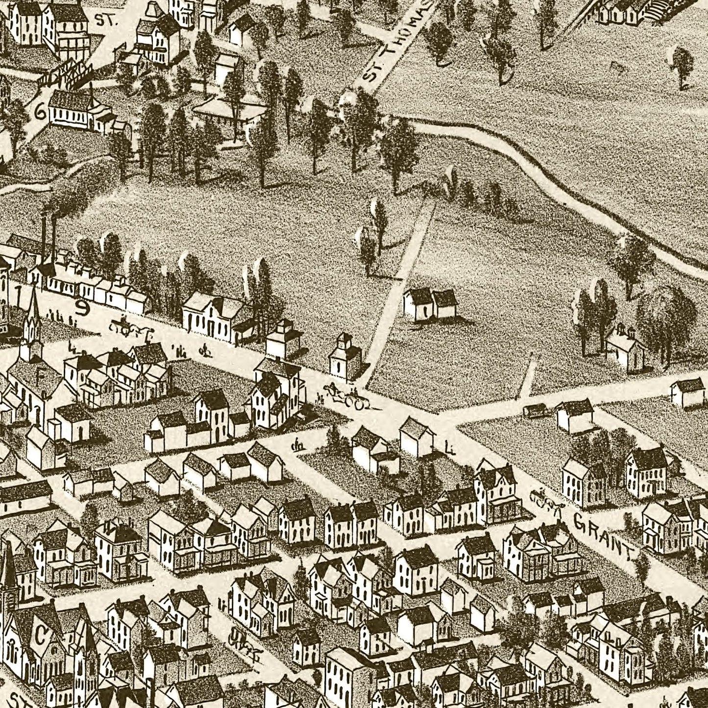 Vintage Map of Meyersdale, Pennsylvania 1900