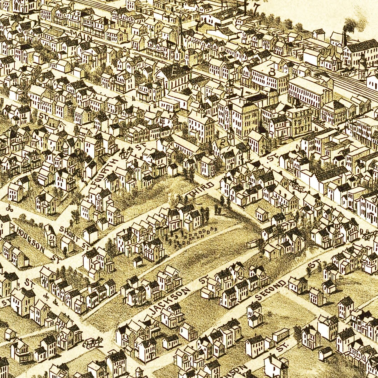 Vintage Map of Monongahela City, Pennsylvania 1902