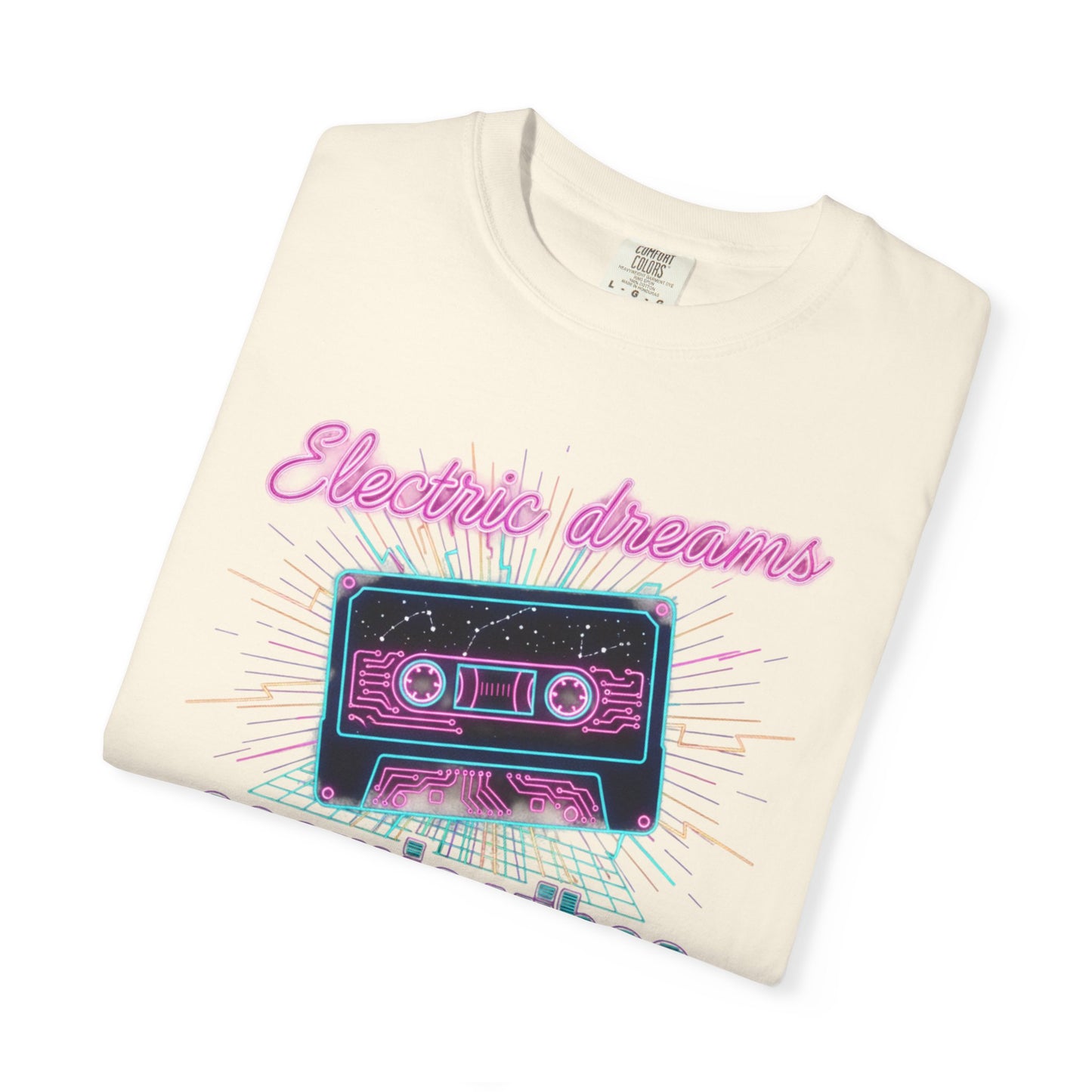 Electric Dreams cassette tape cosmic vibes T-shirt | retro 80s neon