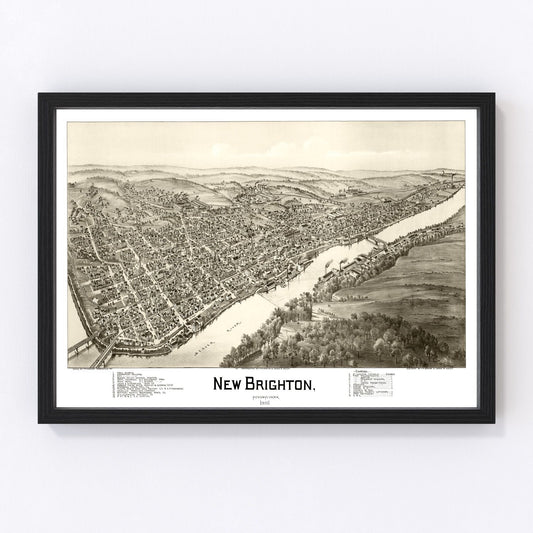 Vintage Map of New Brighton, Pennsylvania 1901