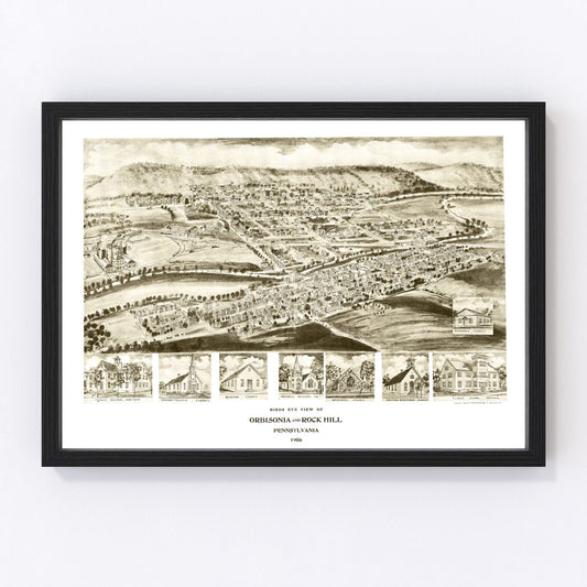 Vintage Map of Orbisonia, Pennsylvania 1906