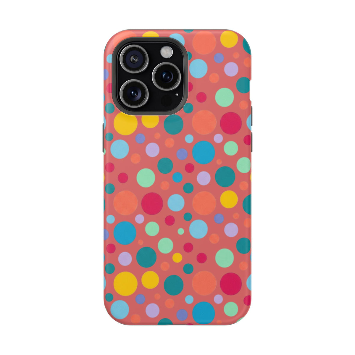 Colorful Polka Dot Magnetic Phone Case — Impact-Resistant, Vibrant Retro Dots