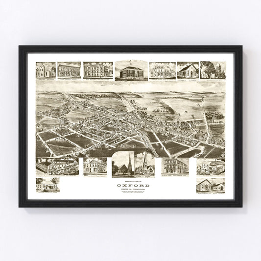 Vintage Map of Oxford, Pennsylvania 1907
