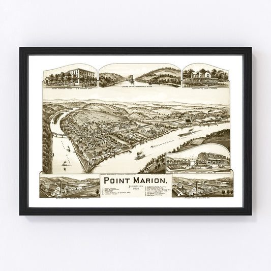 Vintage Map of Point Marion, Pennsylvania 1902