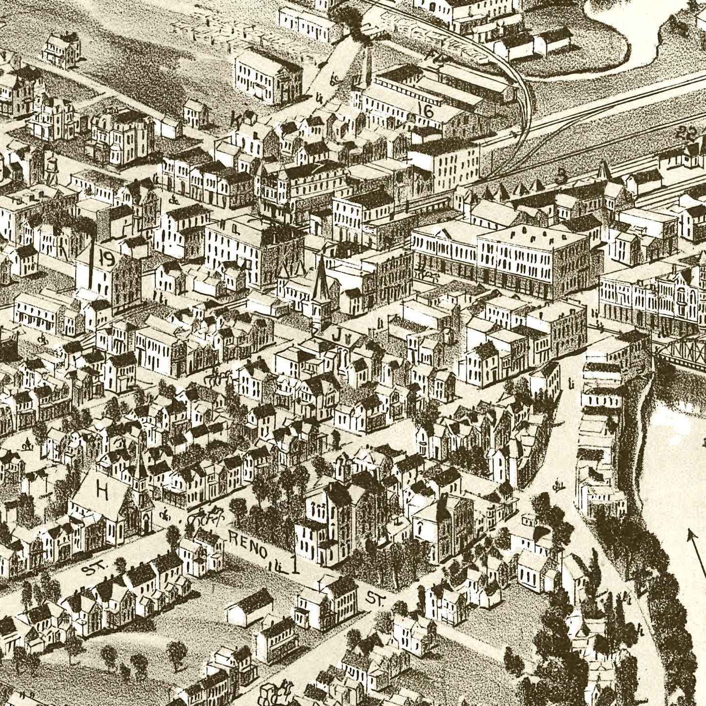 Vintage Map of Sharon, Pennsylvania 1901