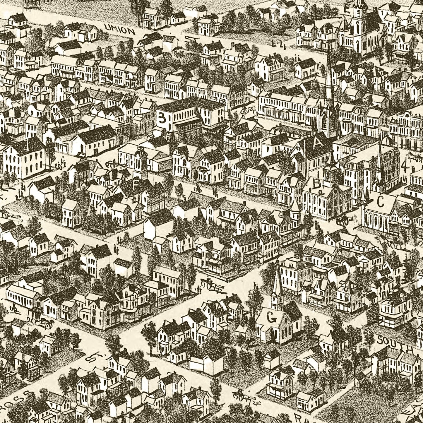 Vintage Map of Somerset, Pennsylvania 1900