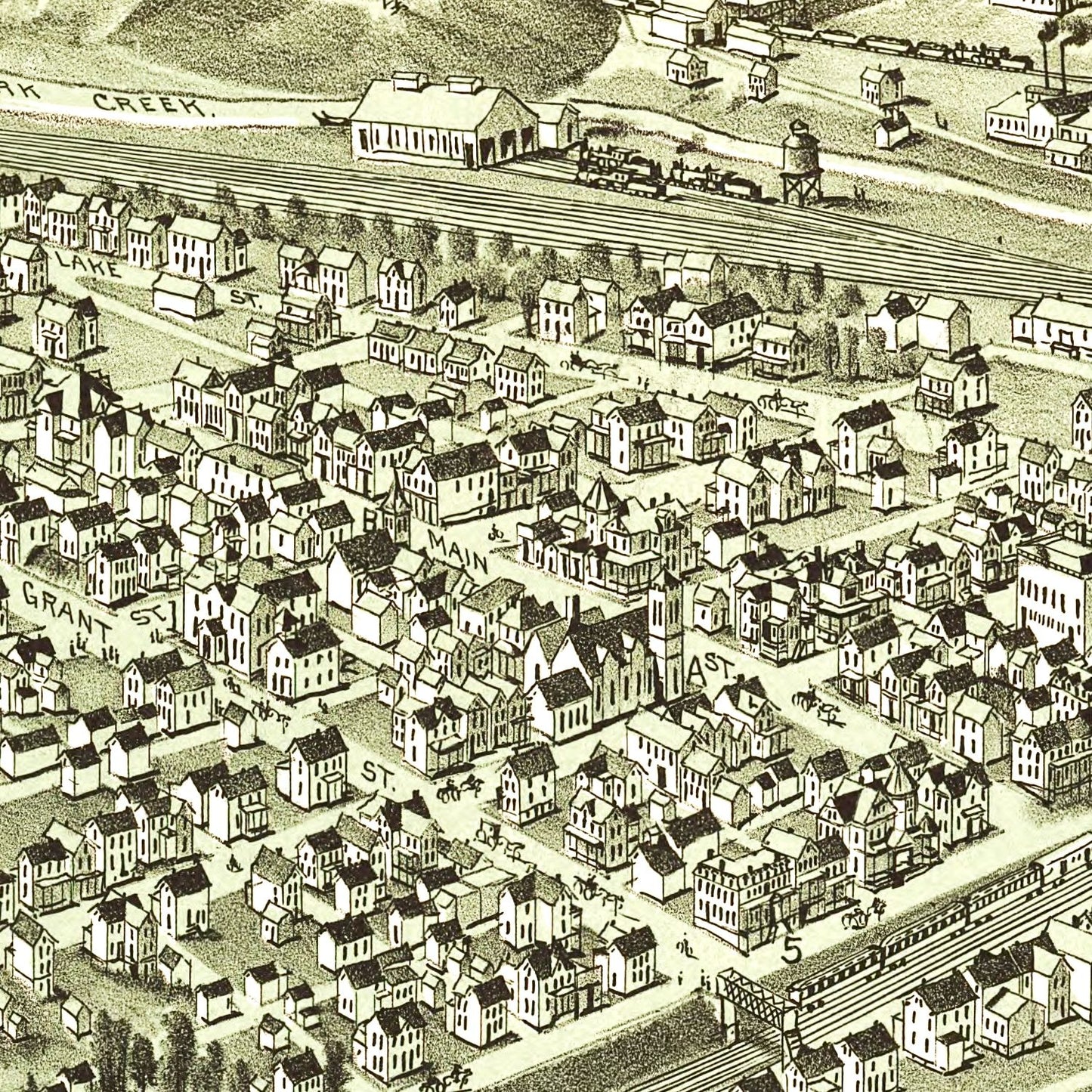 Vintage Map of South Fork, Pennsylvania 1900