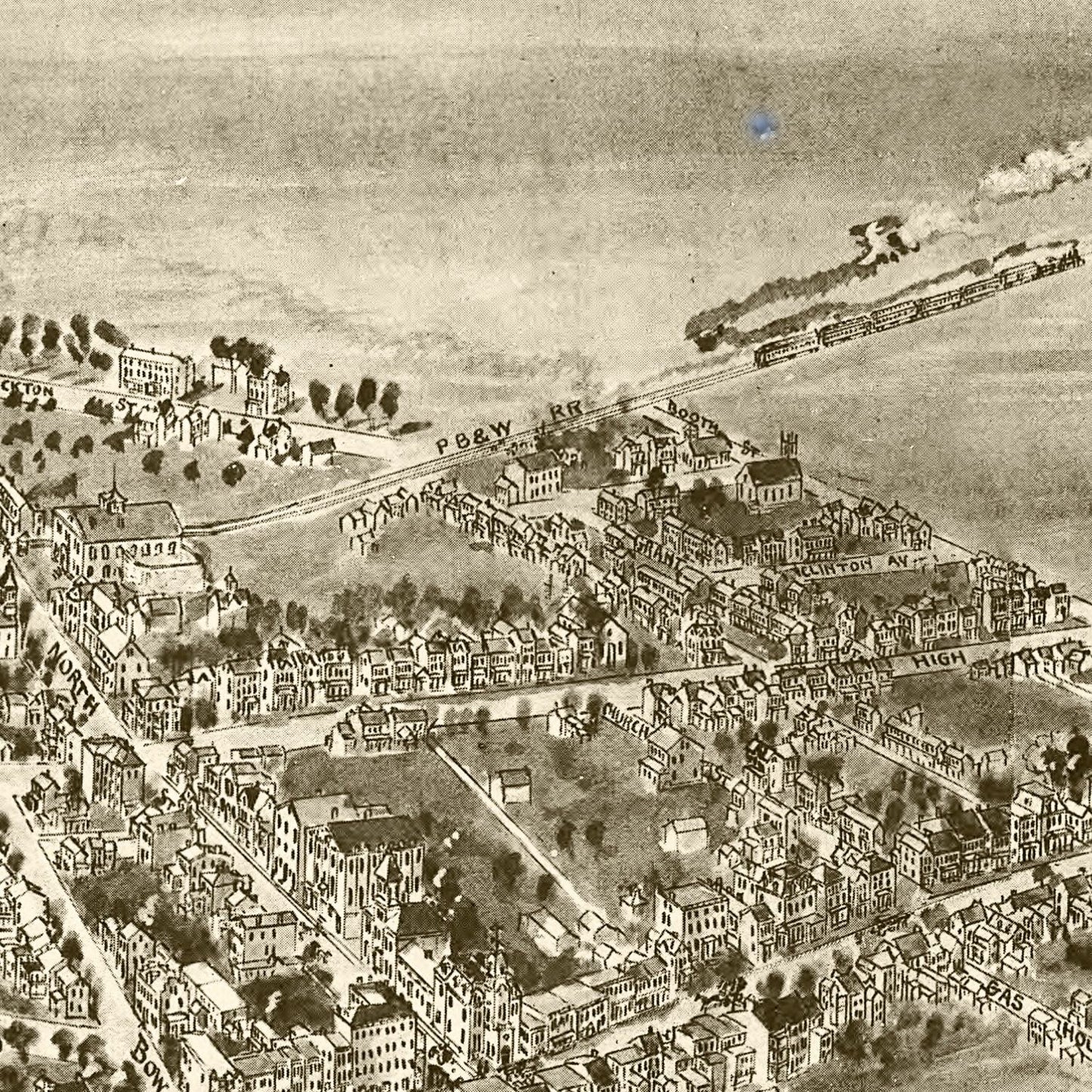 Vintage Map of Elkton, Maryland 1907