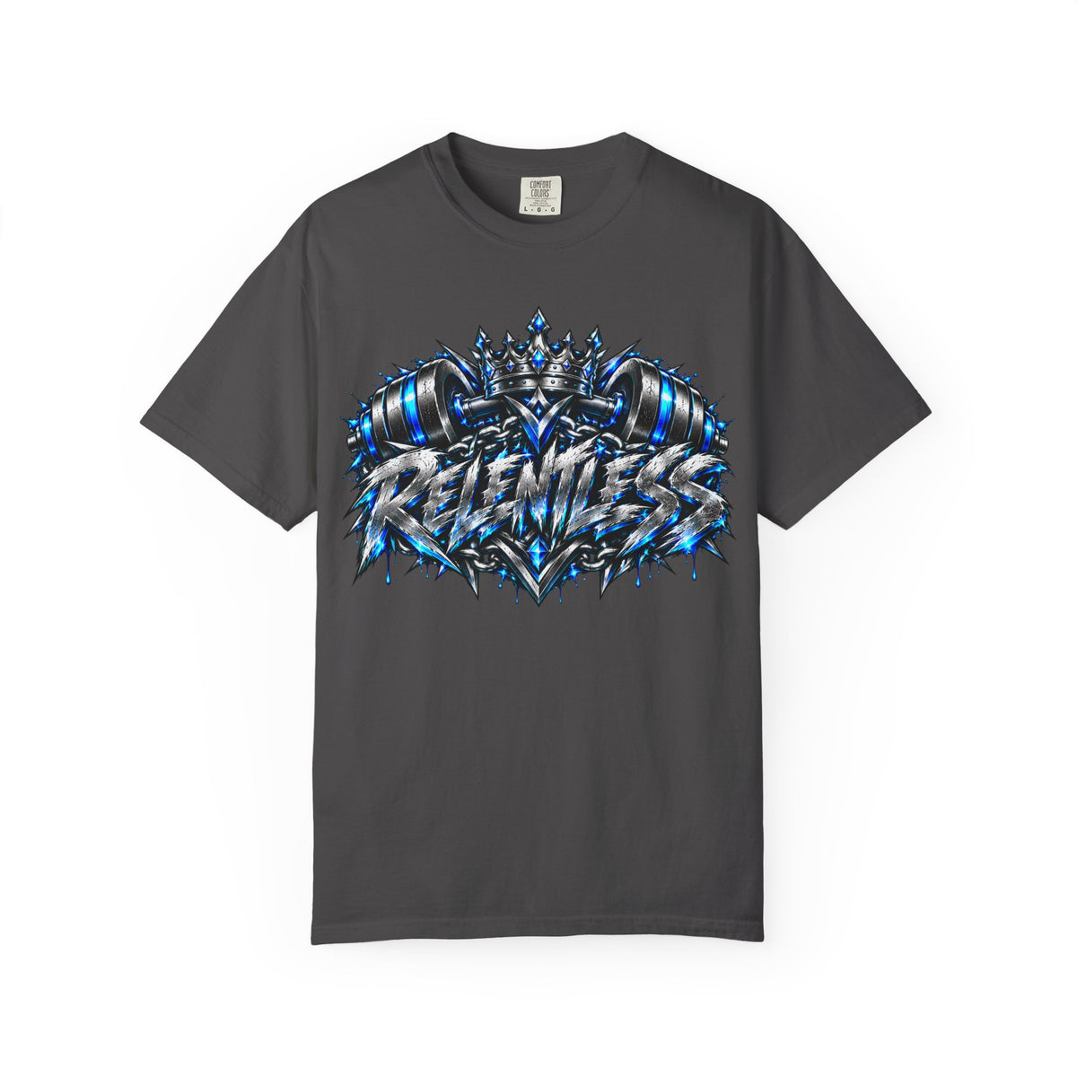 T-Shirt — Metallic Crown Graffiti Heart Graphic Tee