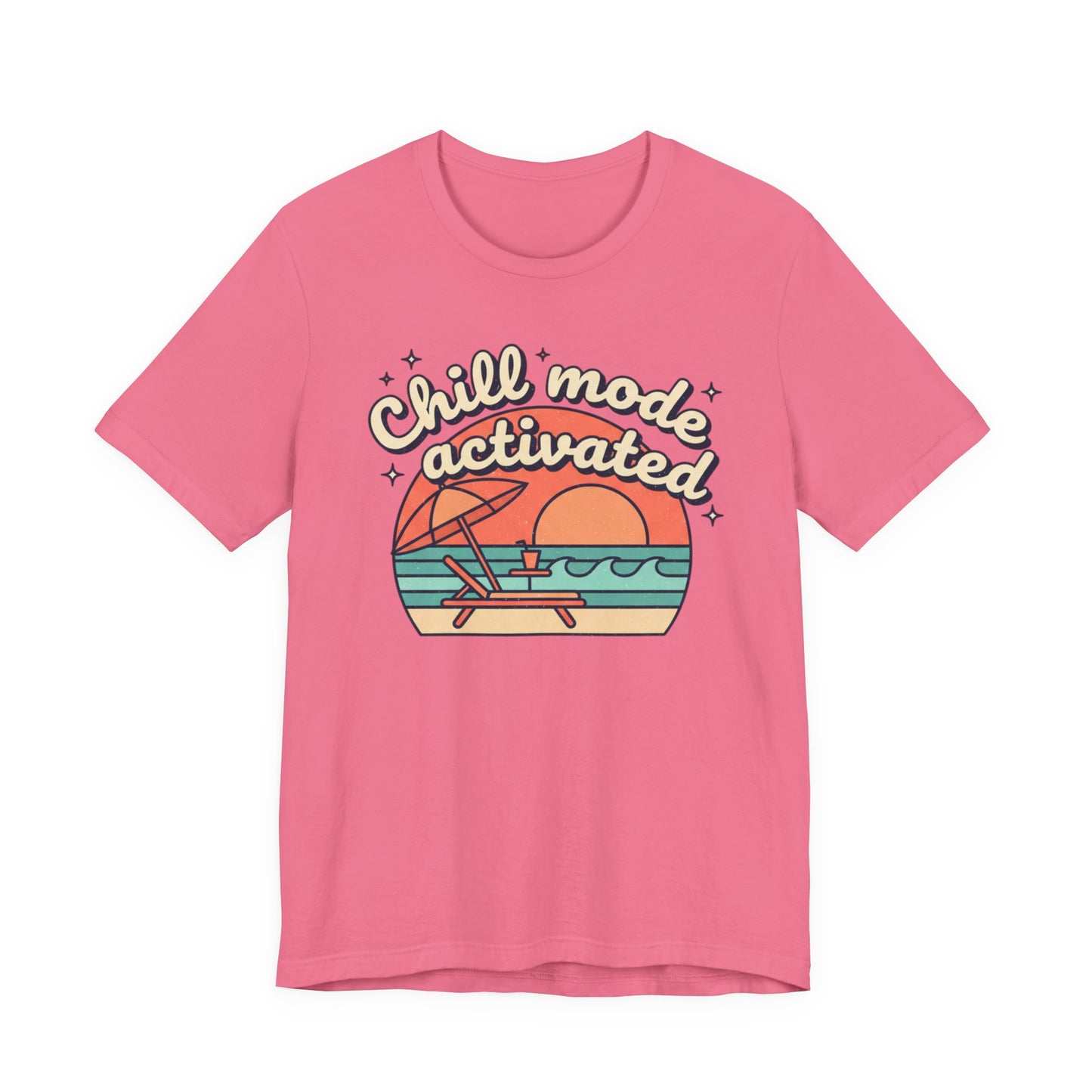 Chill Mode Activated tee | Beach sunset lounge