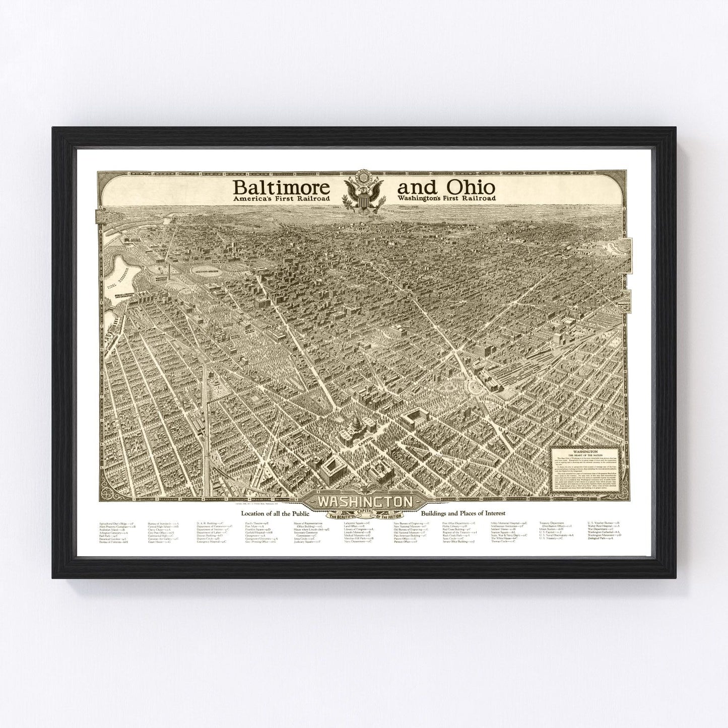Vintage Map of Washington,  1923