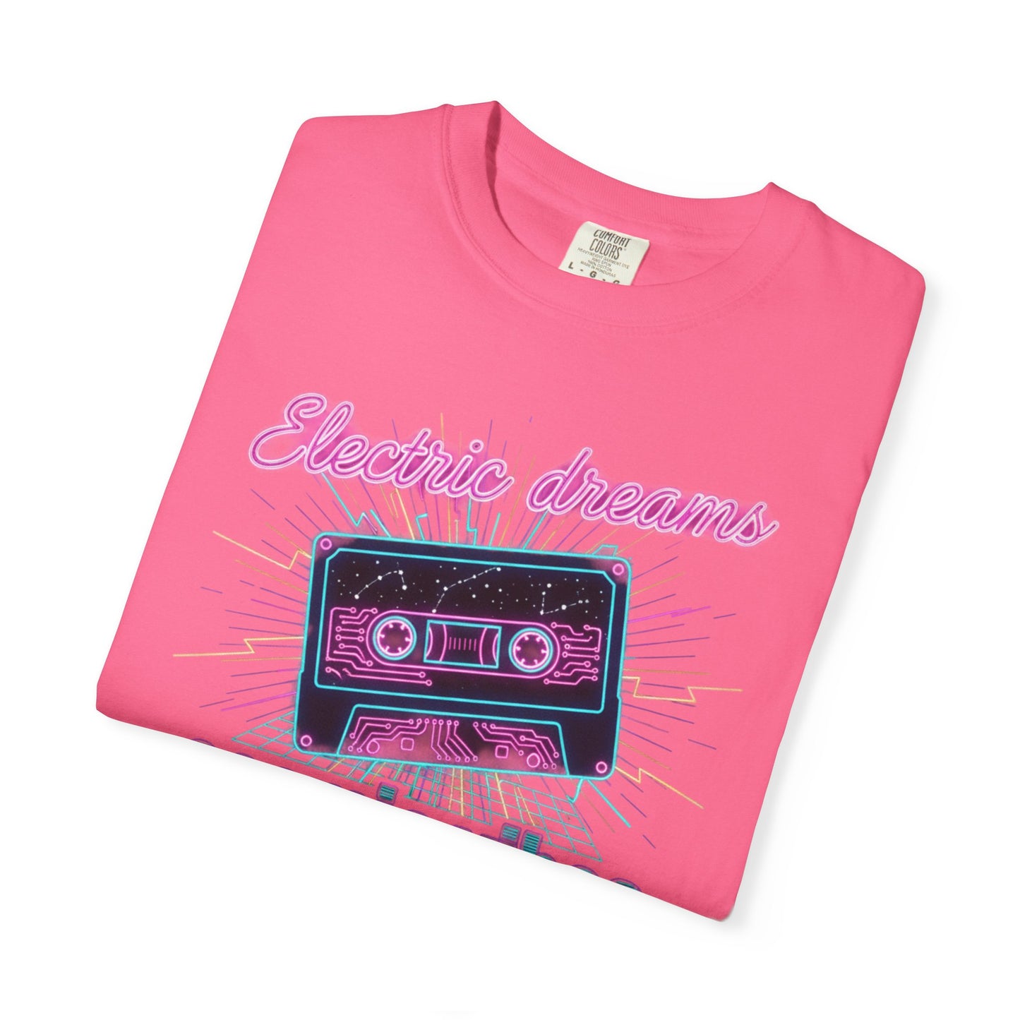 Electric Dreams cassette tape cosmic vibes T-shirt | retro 80s neon