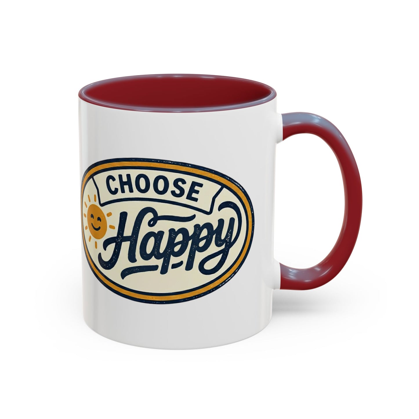 Choose Happy Coffee Mug — Inspirational Ceramic Accent Mug (11/15oz)