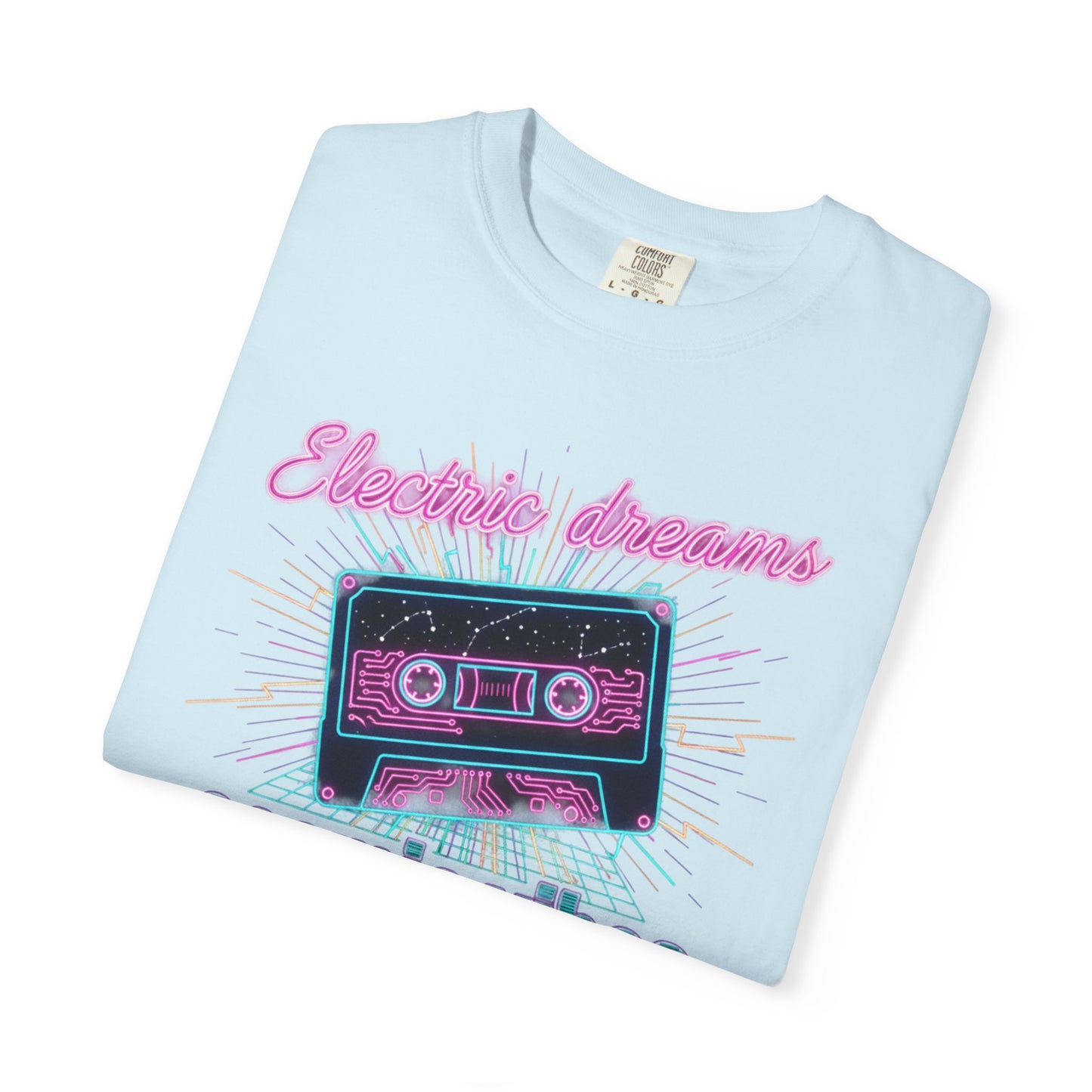 Electric Dreams cassette tape cosmic vibes T-shirt | retro 80s neon