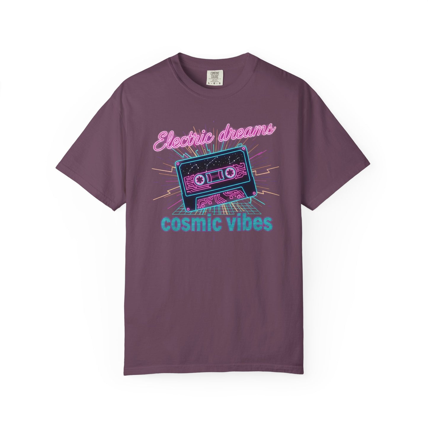 Electric Dreams cassette tape cosmic vibes T-shirt | retro 80s neon