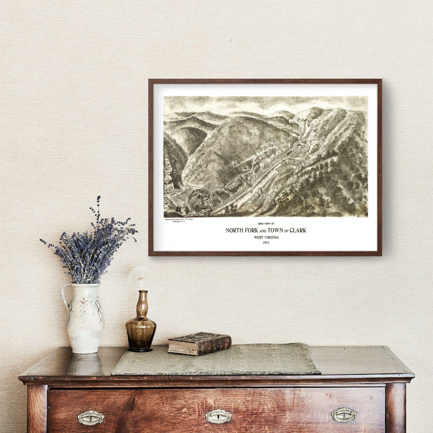 Vintage Map of Northfork, West Virginia 1911