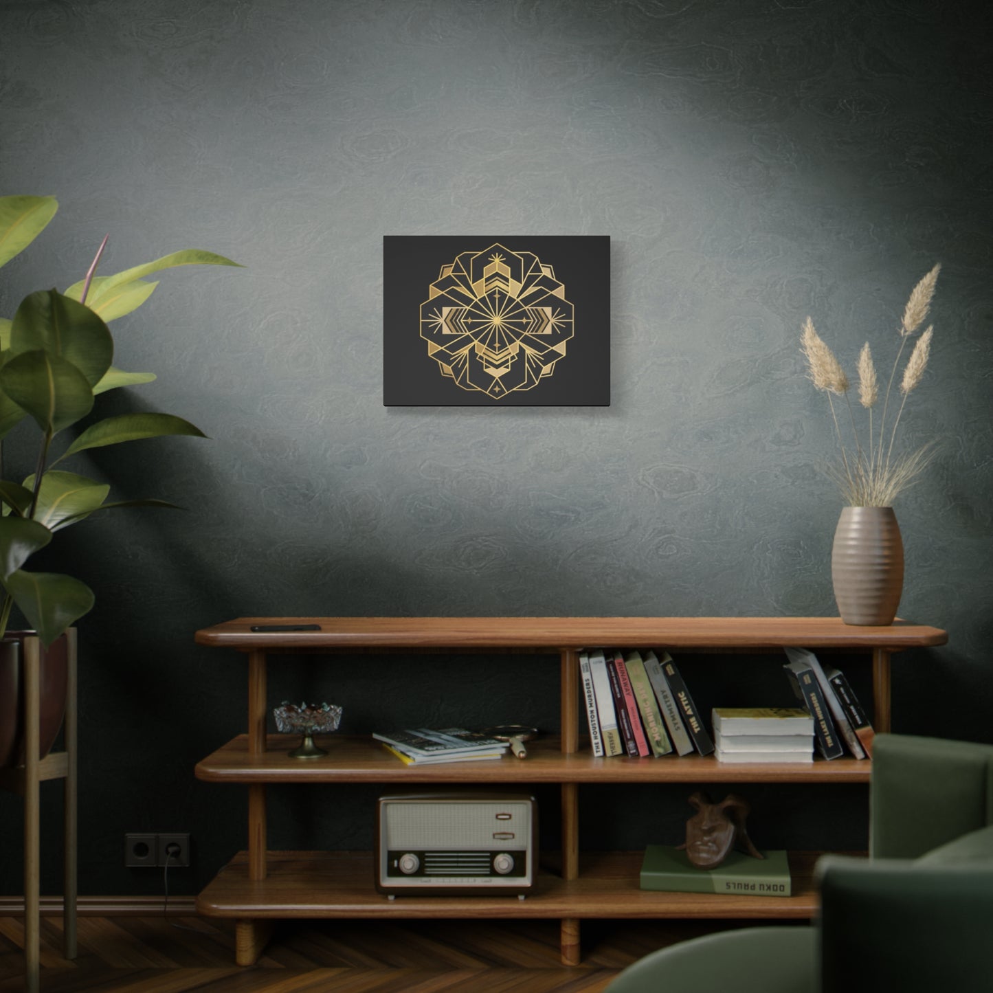Gold Geometric Mandala Canvas