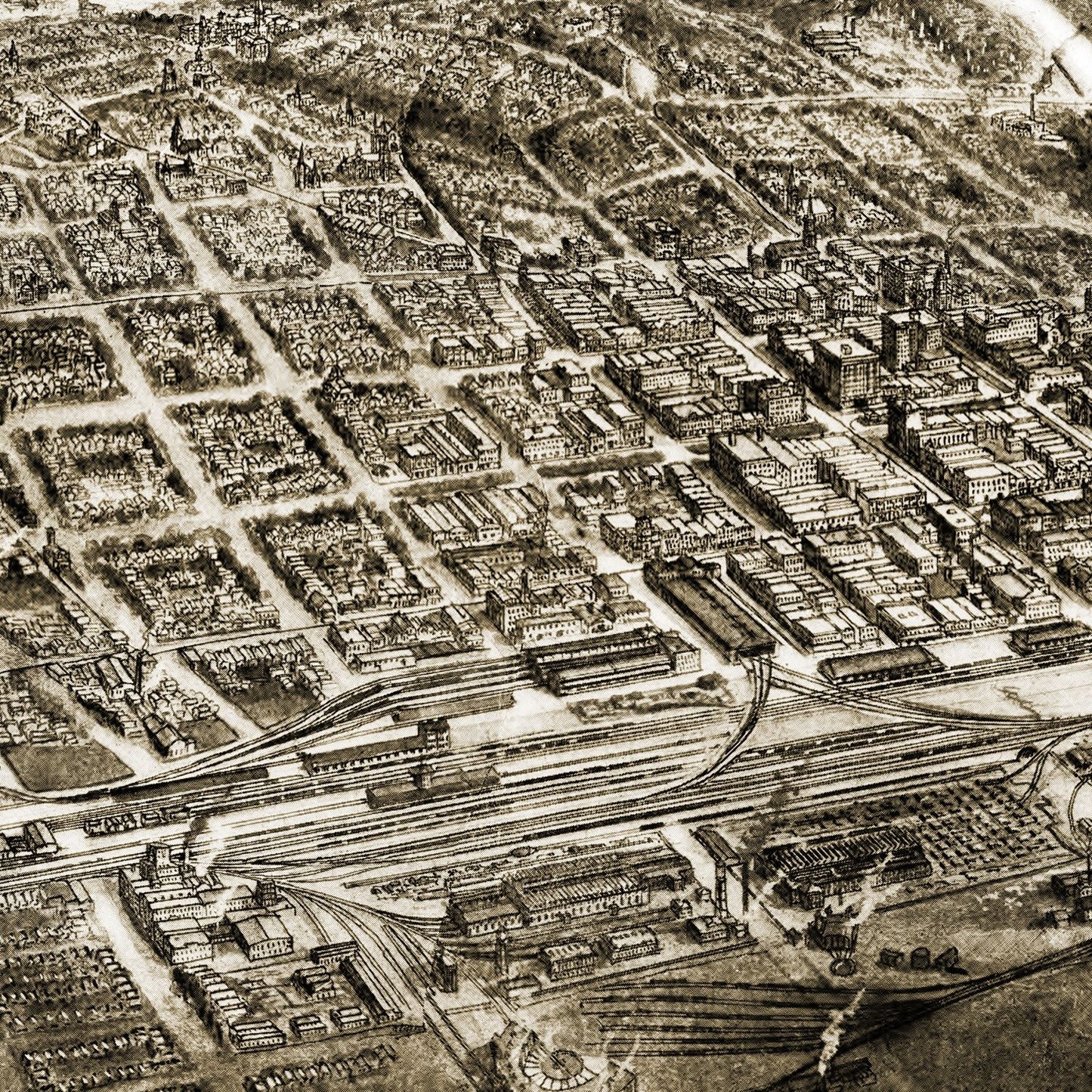 Vintage Map of Macon, Georgia 1912