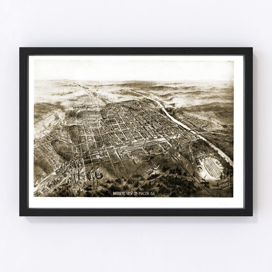 Vintage Map of Macon, Georgia 1912