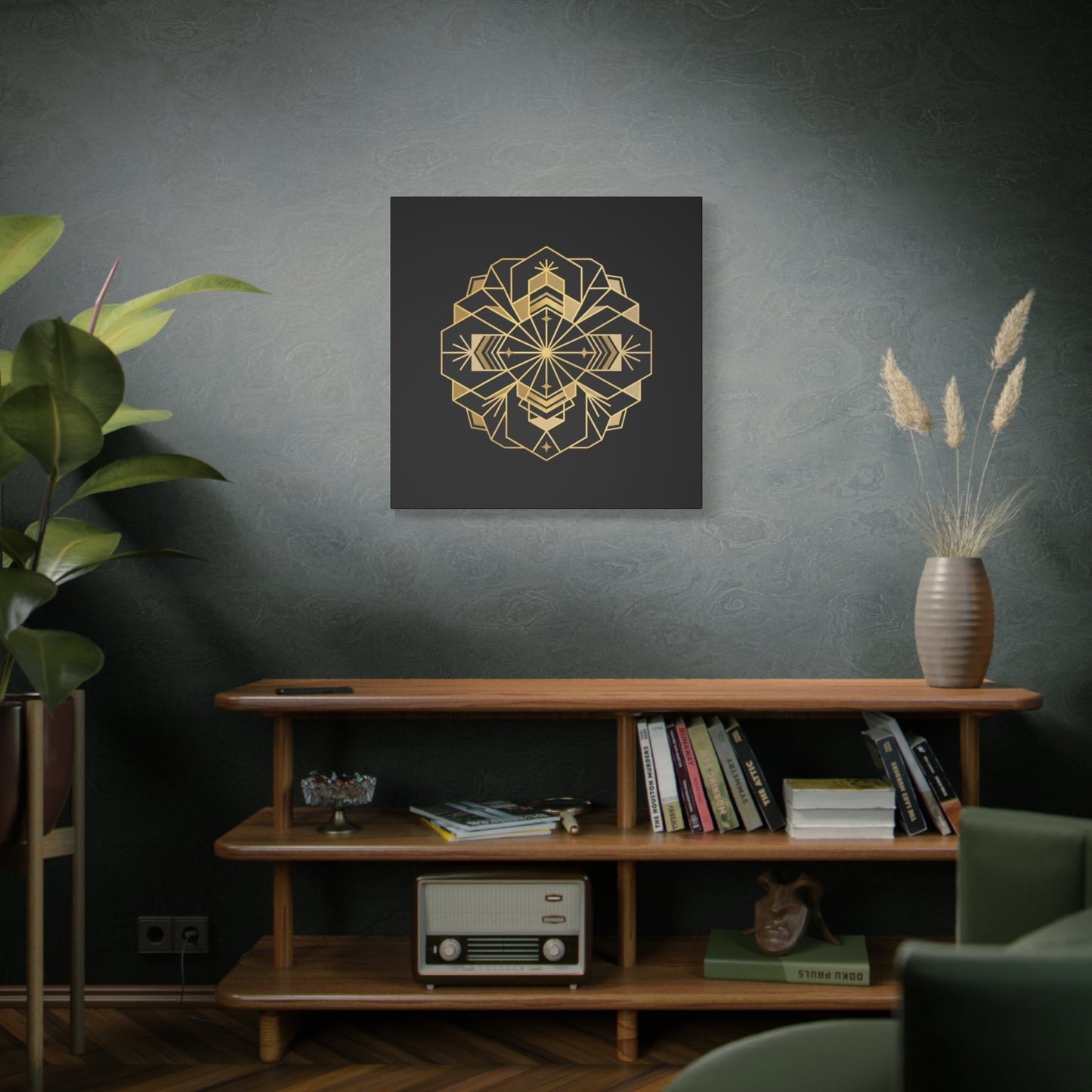 Gold Geometric Mandala Canvas