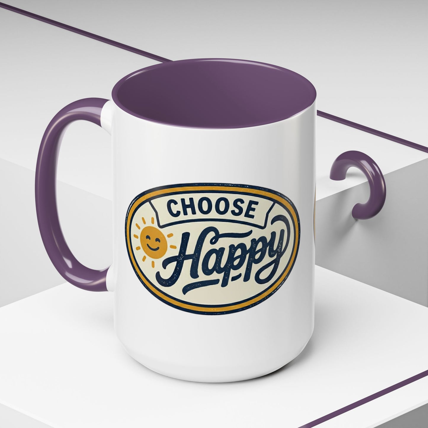 Choose Happy Coffee Mug — Inspirational Ceramic Accent Mug (11/15oz)