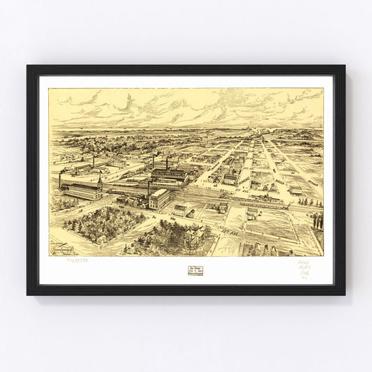 Vintage Map of MIlwaukee, Wisconsin 1906