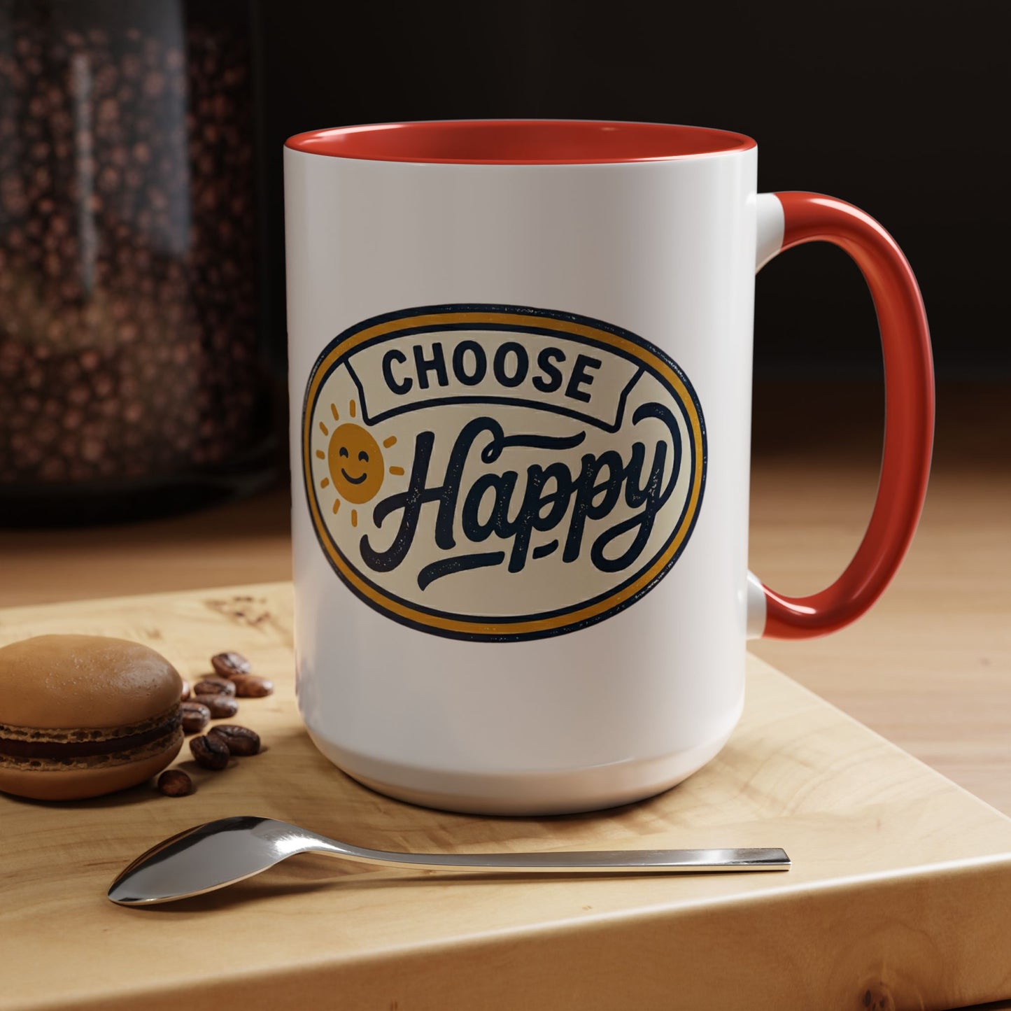 Choose Happy Coffee Mug — Inspirational Ceramic Accent Mug (11/15oz)