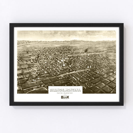 Vintage Map of Billings, Montana 1904