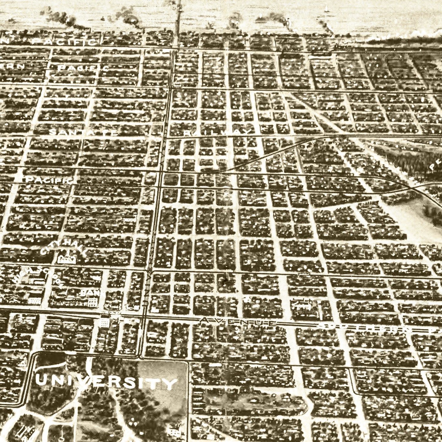 Vintage Map of Berkeley, California 1909