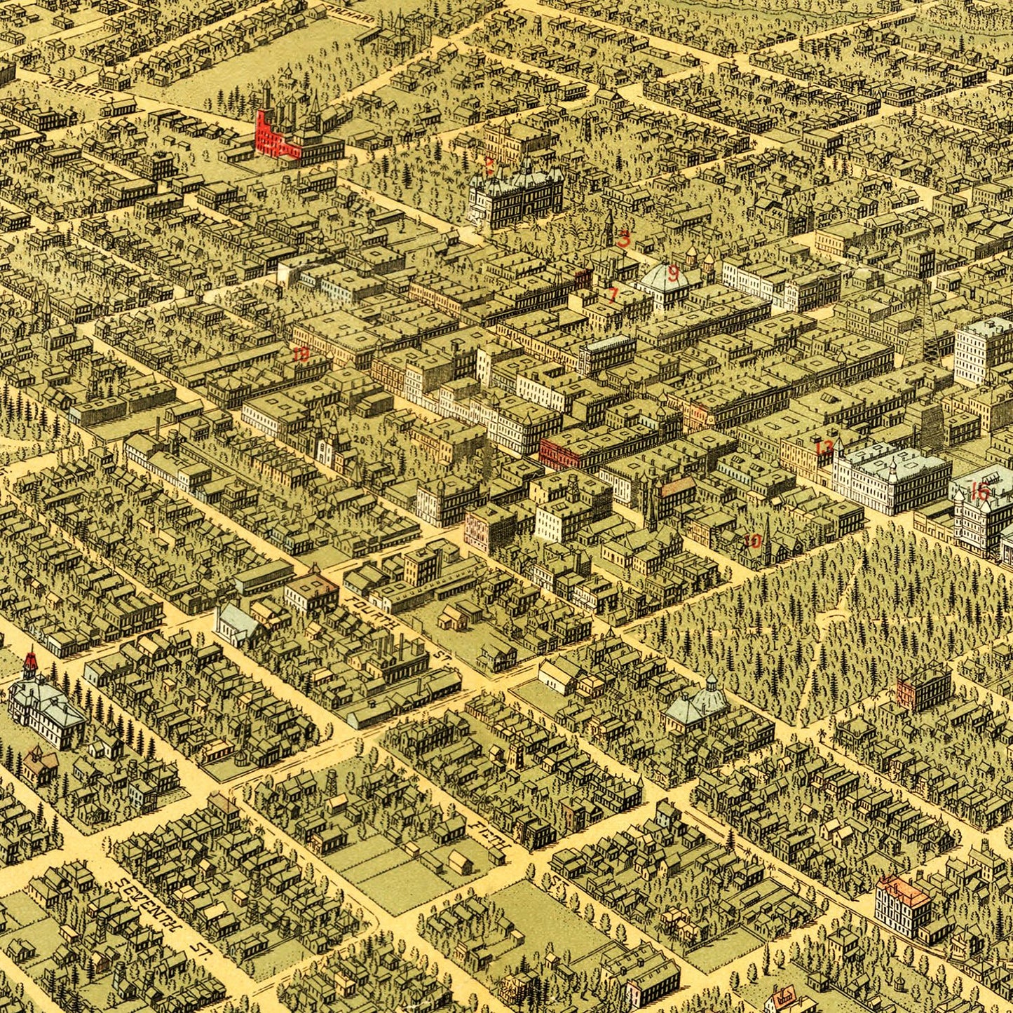 Vintage Map of San Jose, California 1901