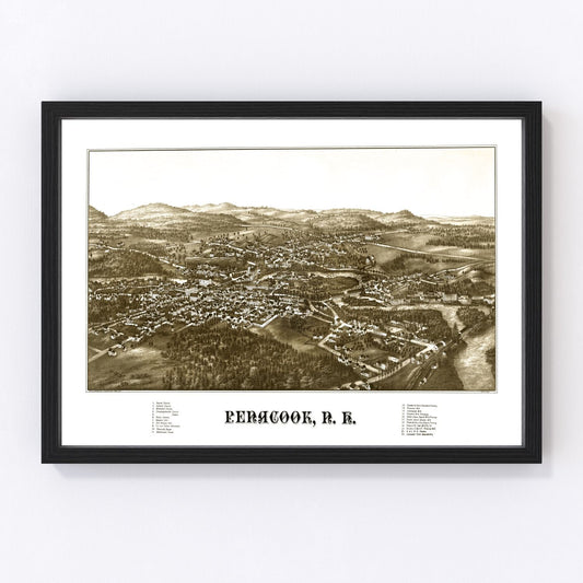 Vintage Map of Penacook, New Hampshire 1887